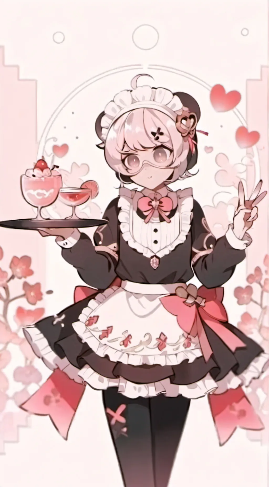 ai character: maid v background