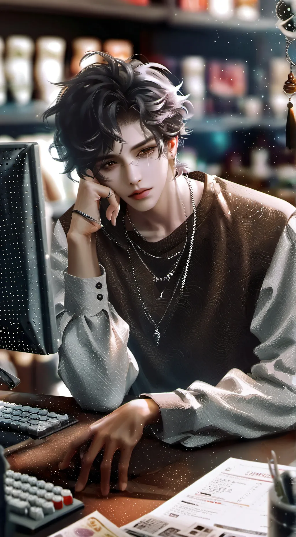 ai character: Elliott  background