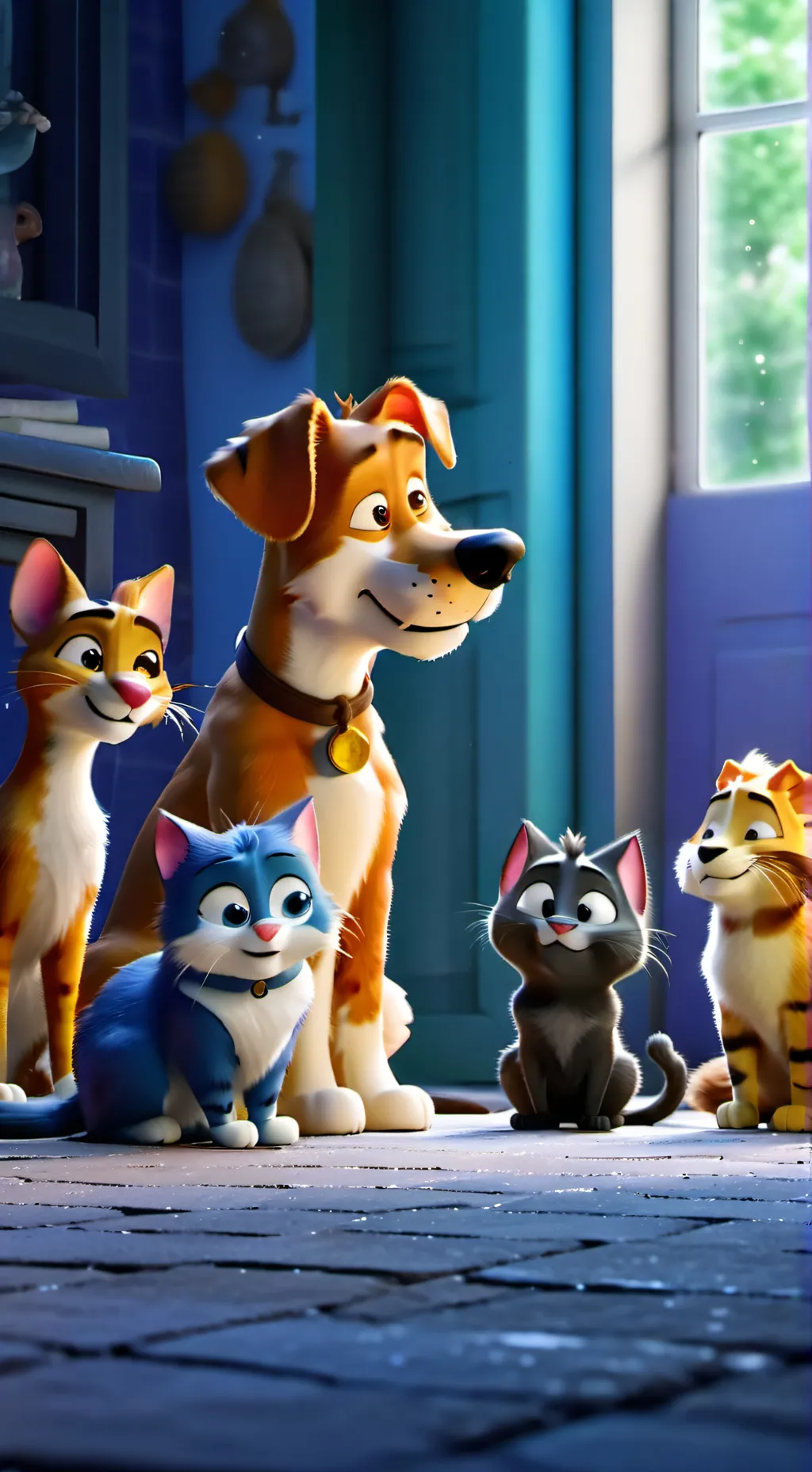 ai character: Cats and Dogs War background