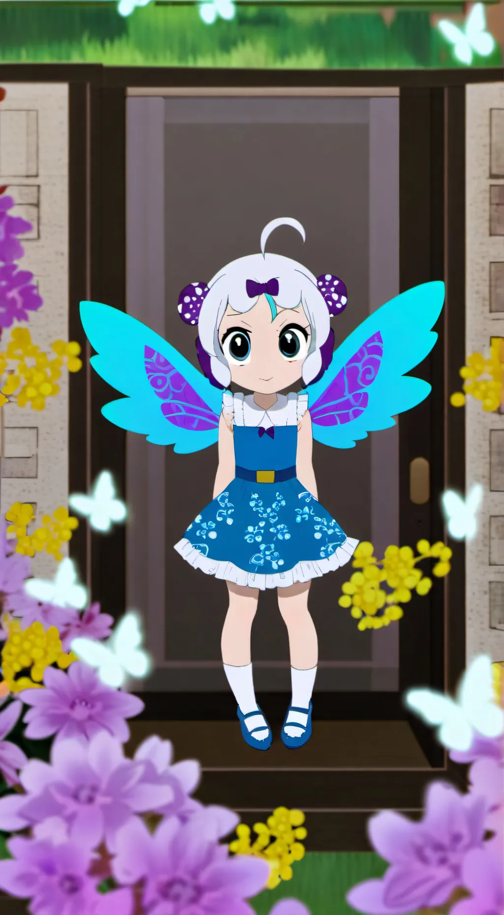 ai character: FLUTTER! background