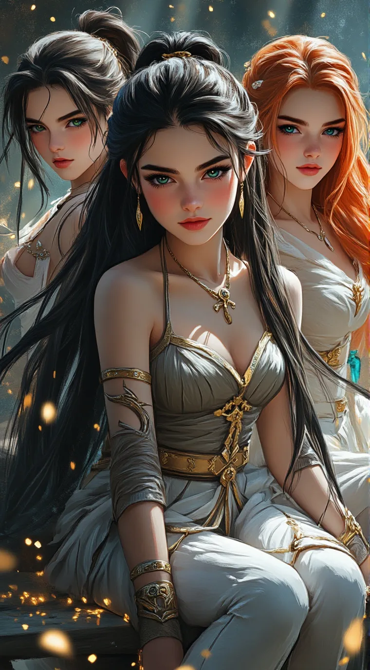 ai character: Aurora, Celestial and Lumina background