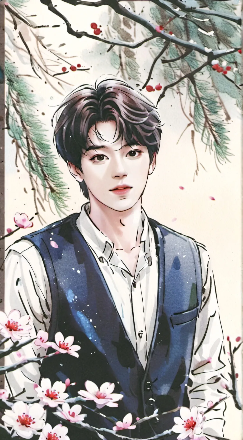 ai character: Jimin BTS background