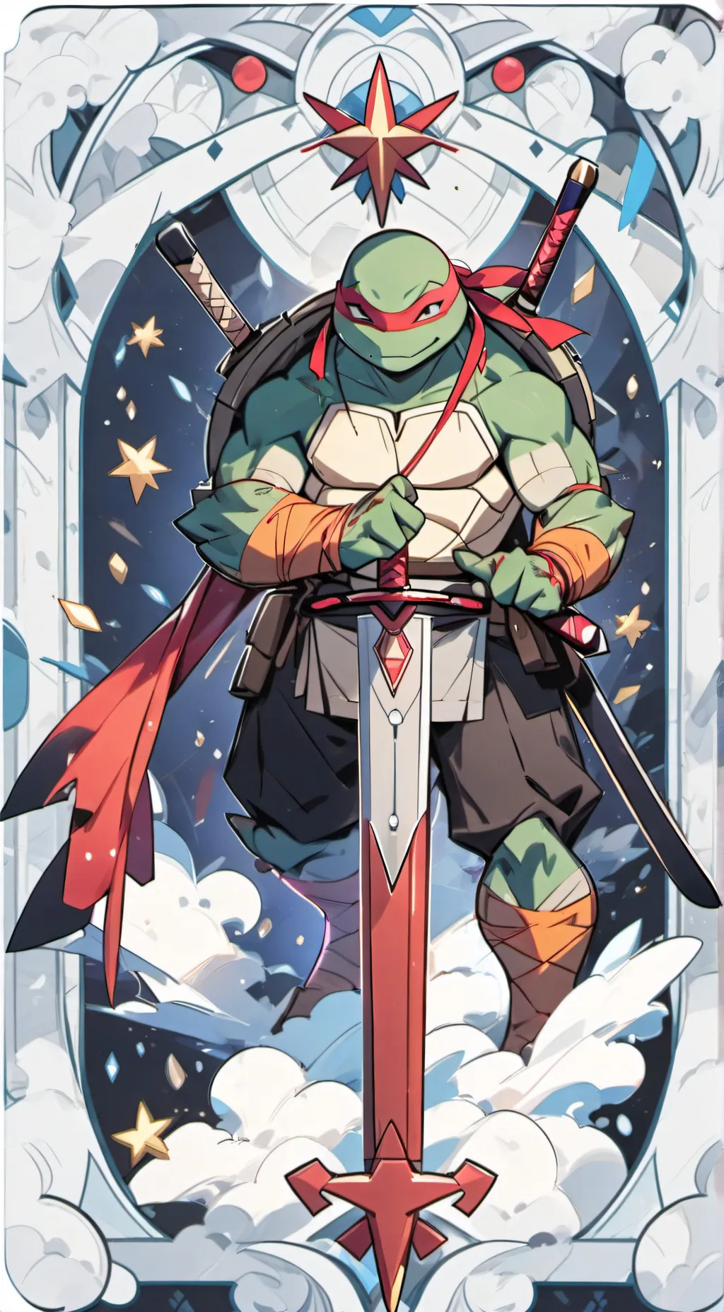 ai character: TMNT  background