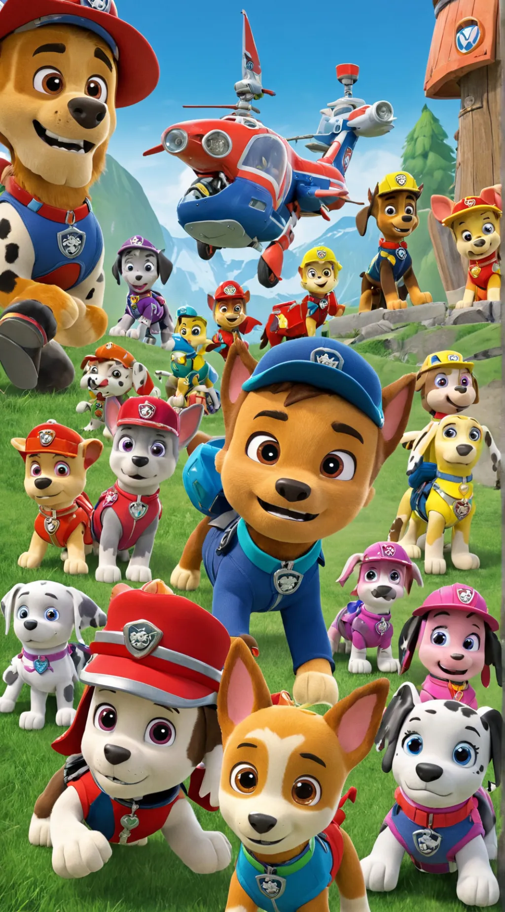 ai character: Paw patrol(again) background