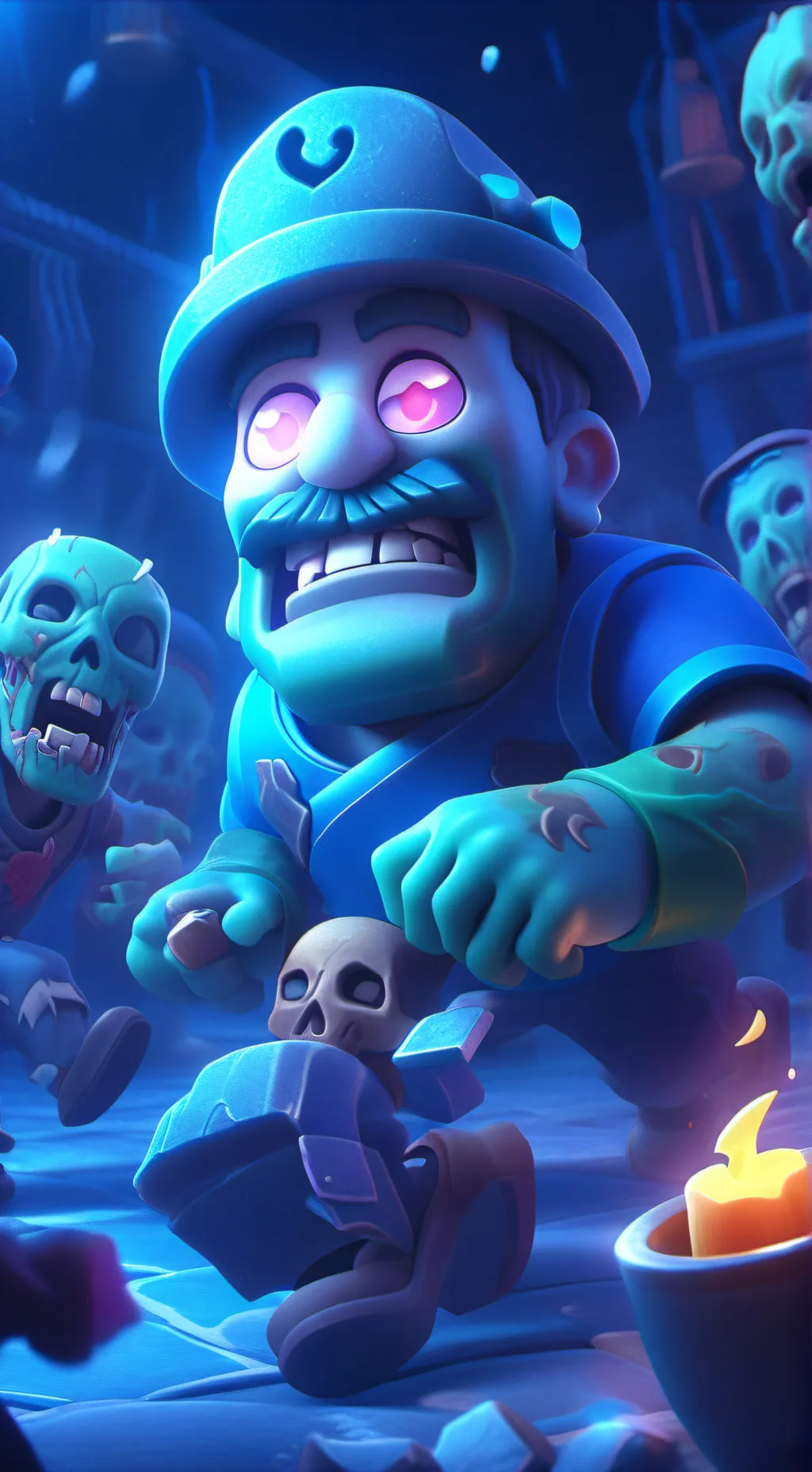 ai character: zombie deportista background