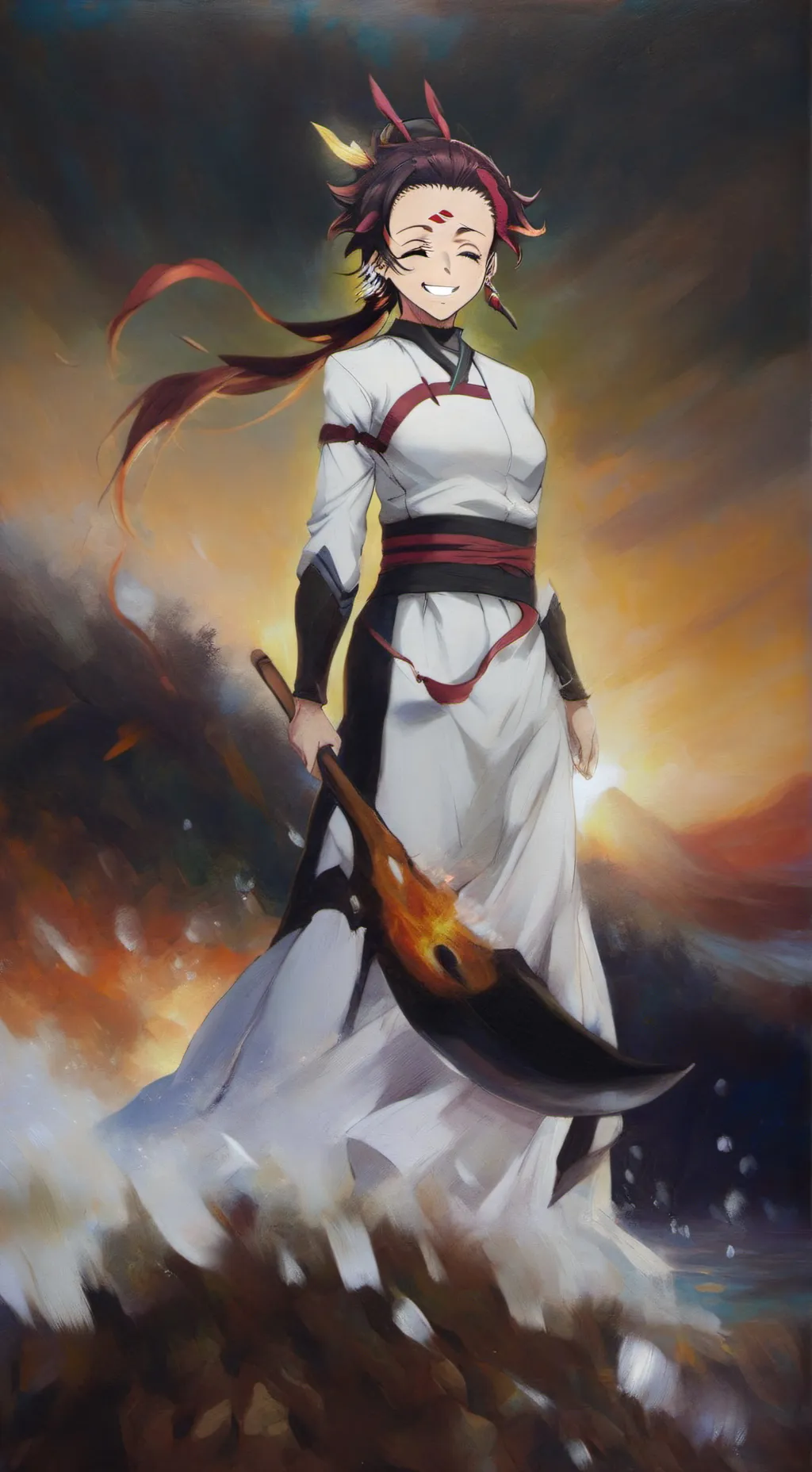 ai character: Tanjiro background