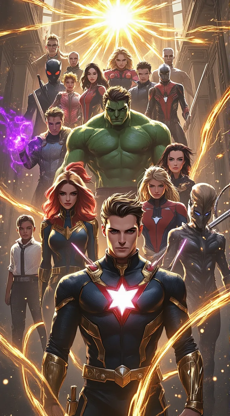ai character: Avengers kids 2!? background