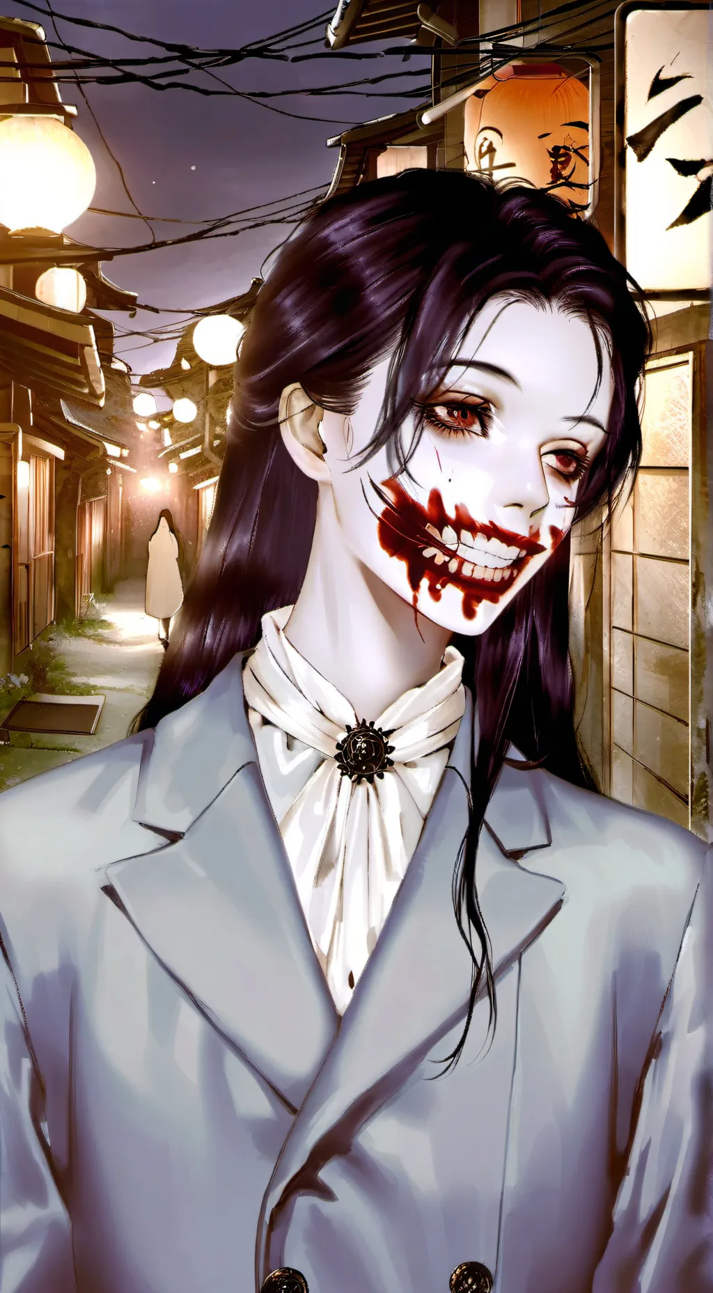 ai character: Kuchisake-onna background