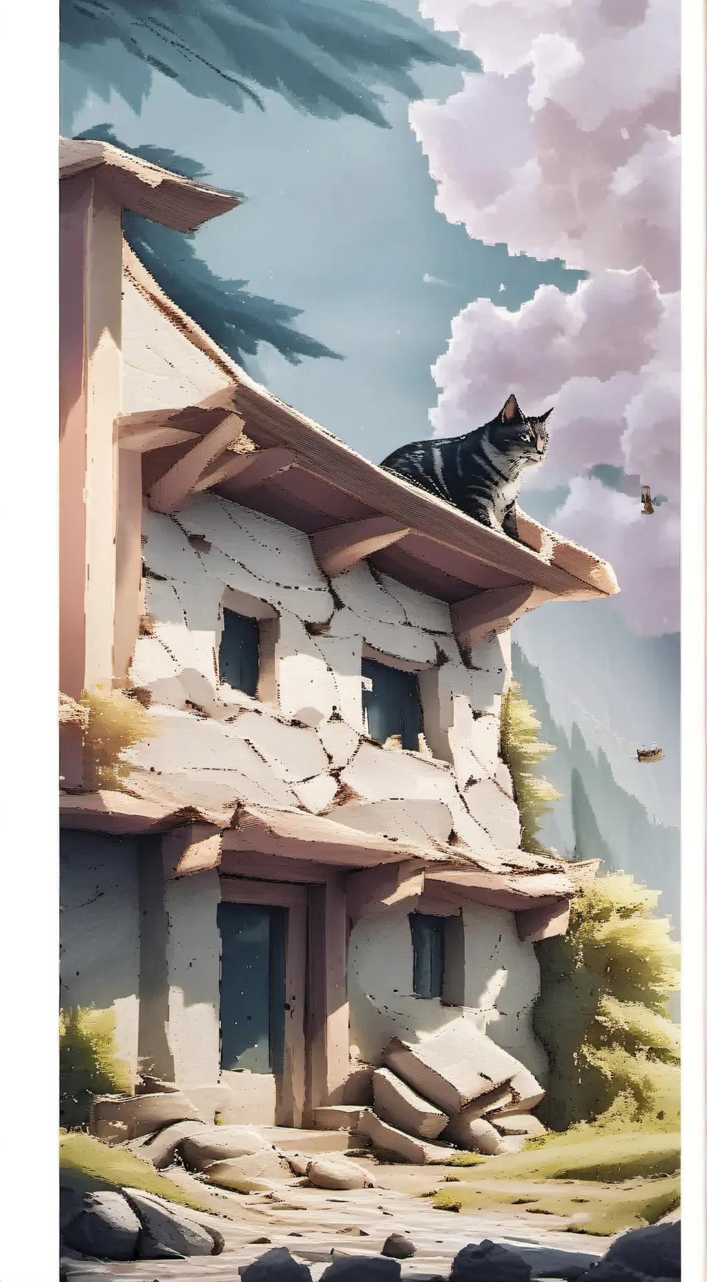 ai character: gato maligno background