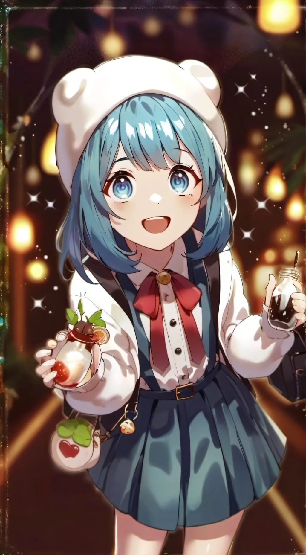 ai character: Aqua background