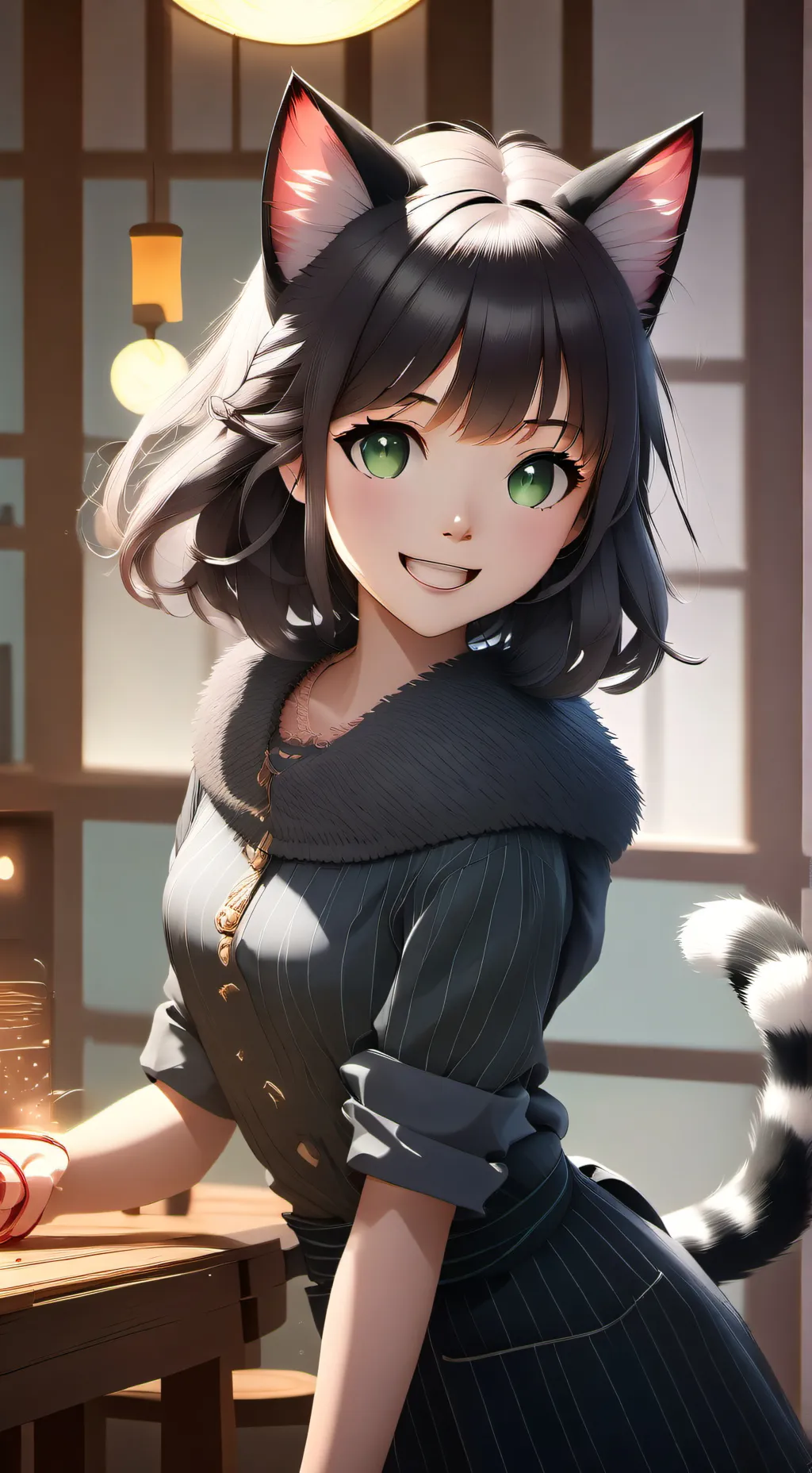 ai character: Purrfect Striper Spirit background