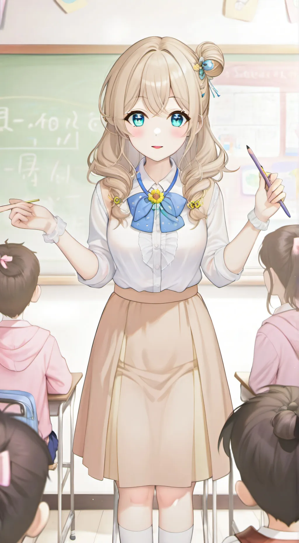 ai character: Miss circle  background