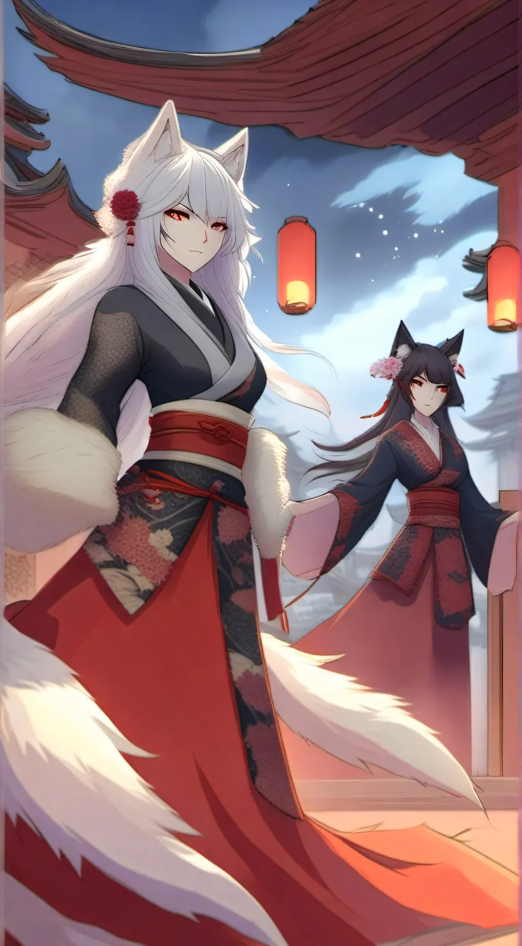 ai character: Sera & Rosa background