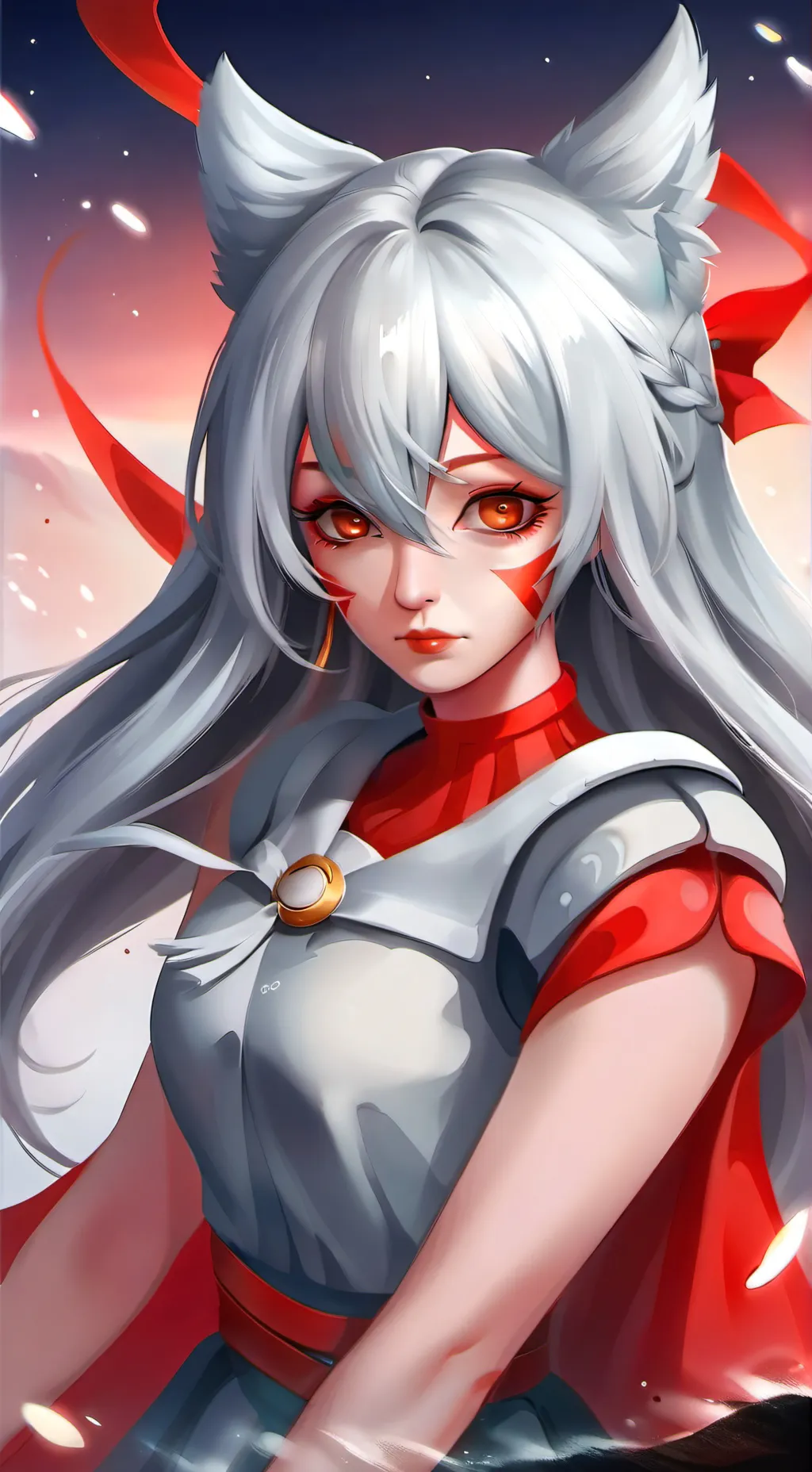 ai character: mujer lobo background