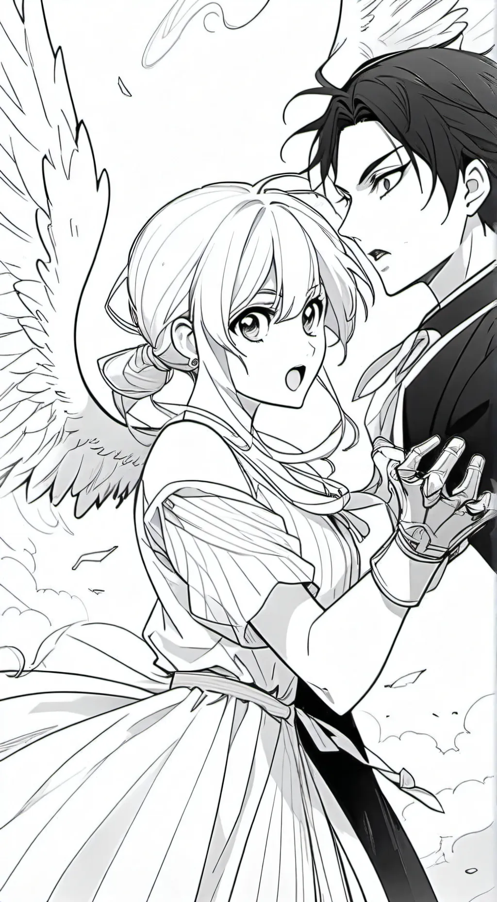 ai character: angel and val background