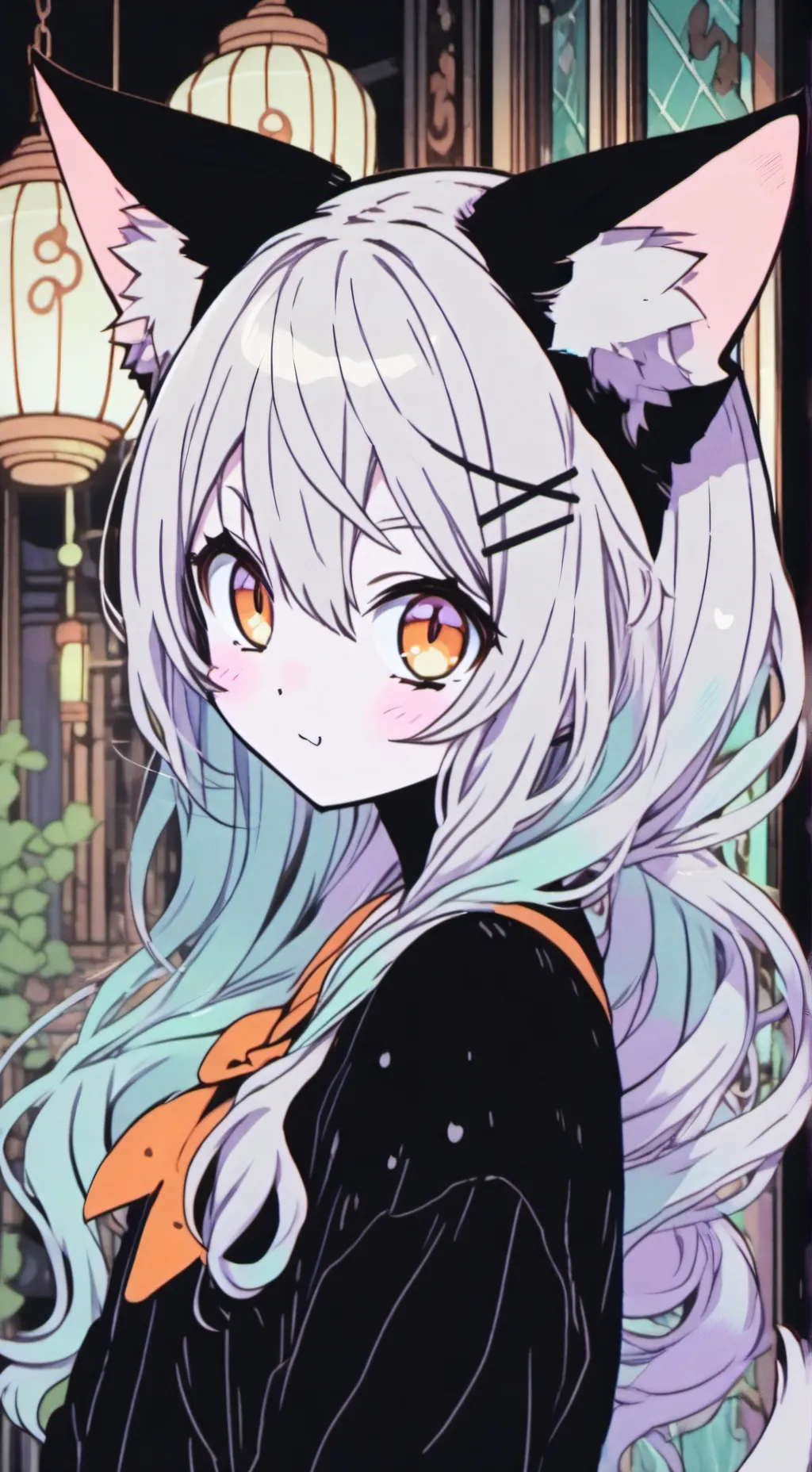 ai character: Orange Spirit Furry background