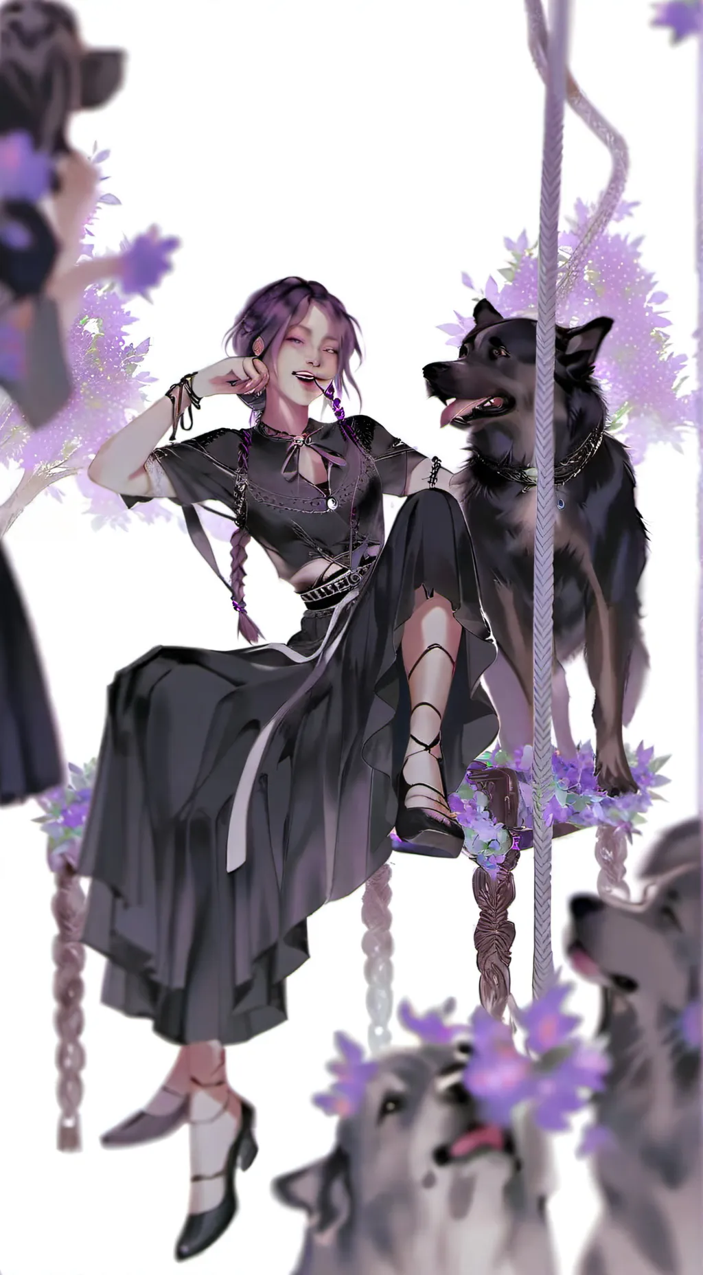 ai character: dog tickle background