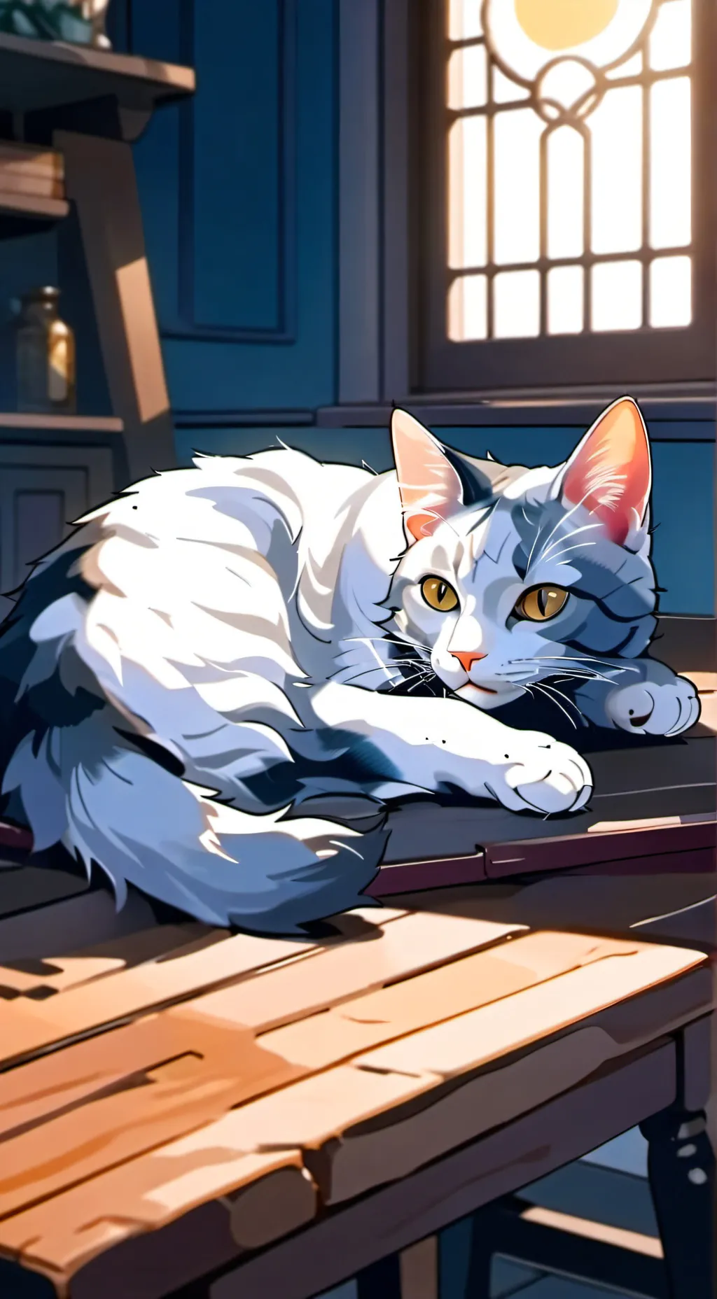 ai character: emoji cat abuse:3 background