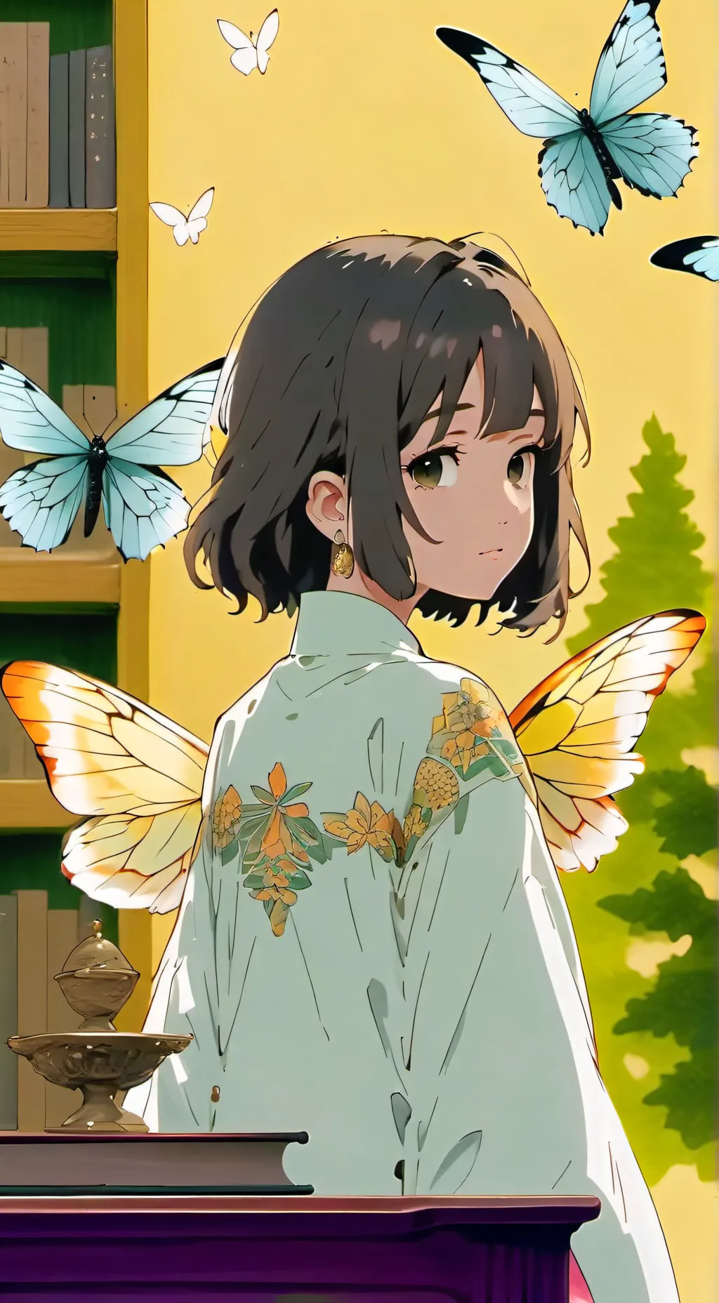 ai character: Migrating Butterfly Furry background
