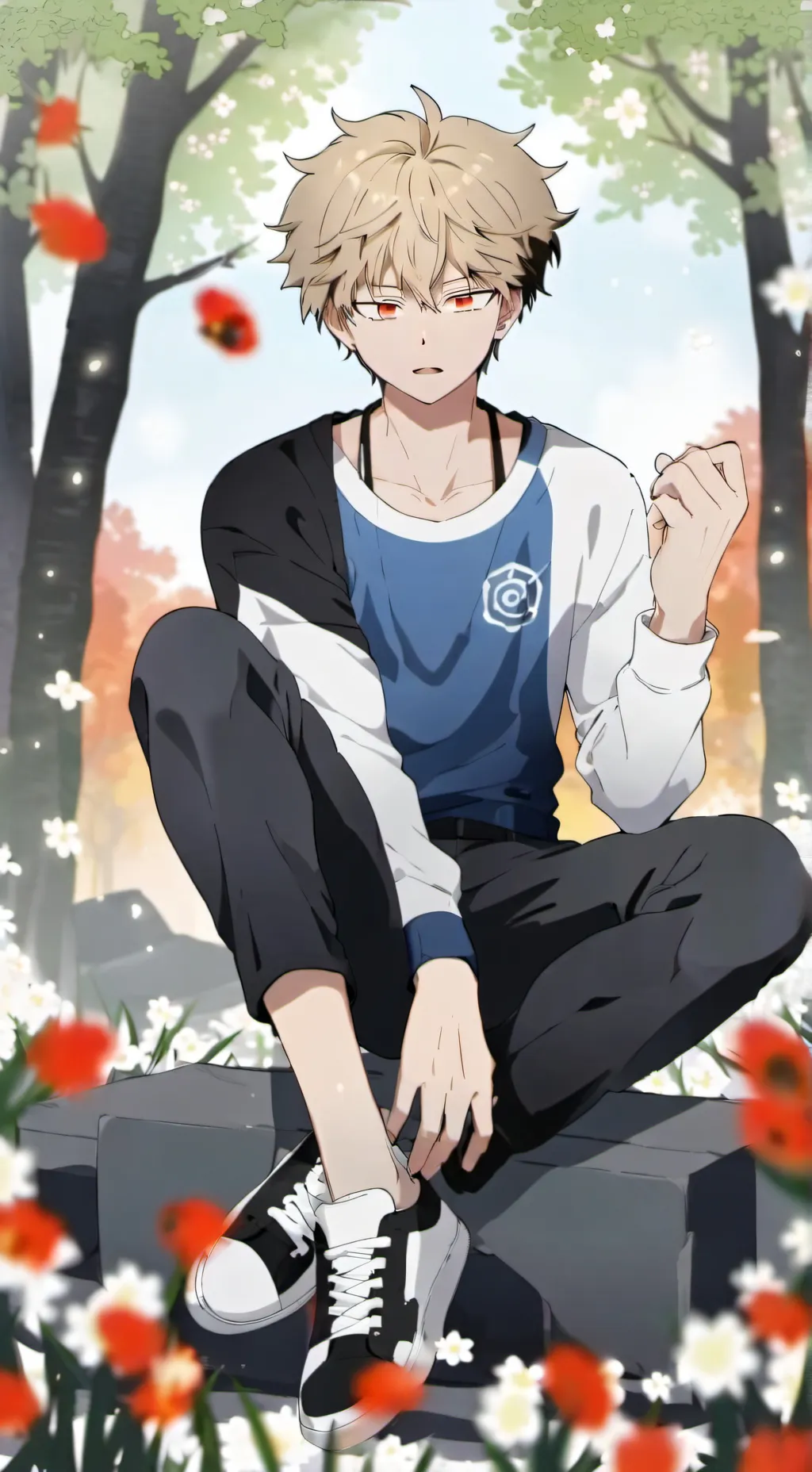 ai character: Katsuki Bakugo background