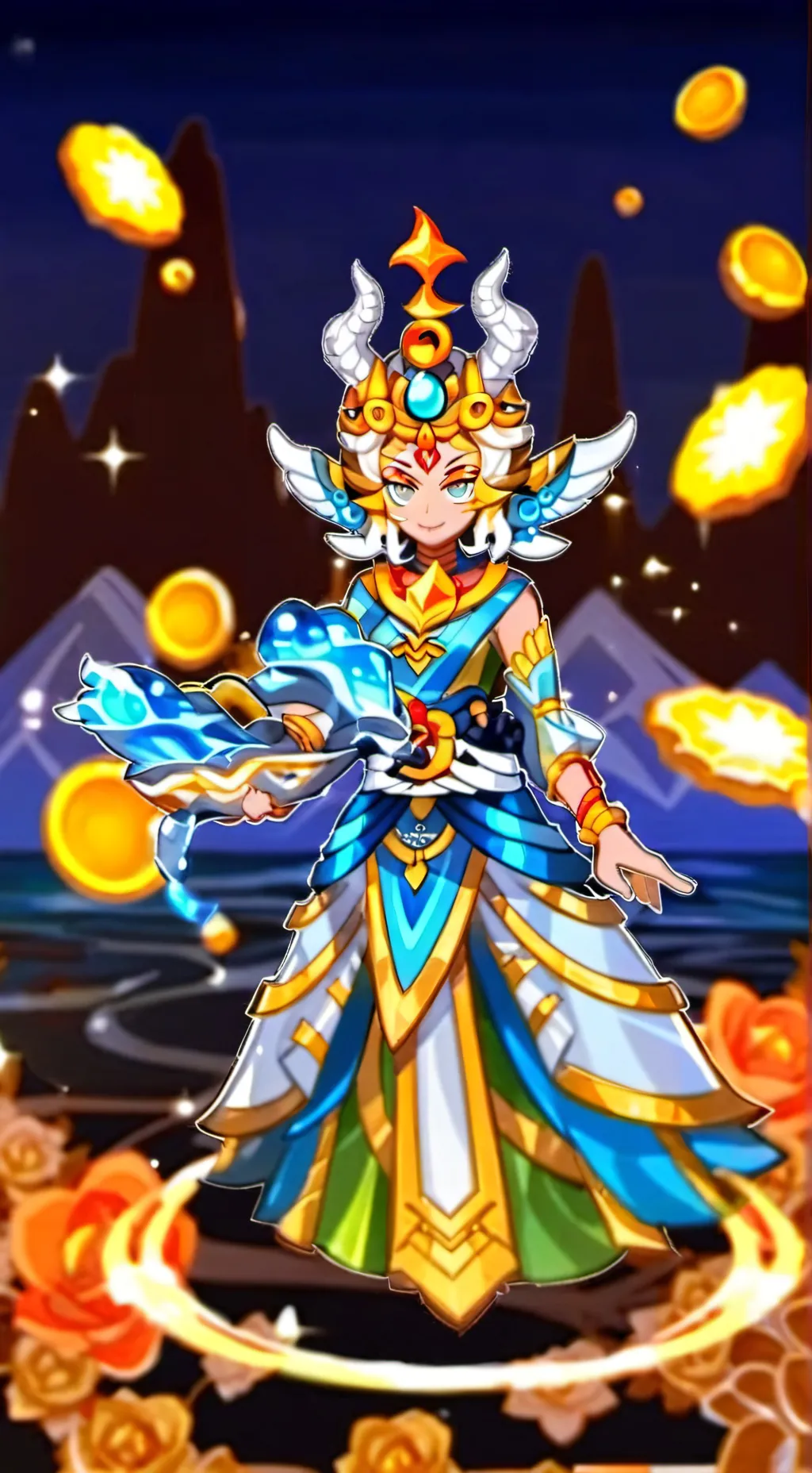ai character: awk golden cheese background
