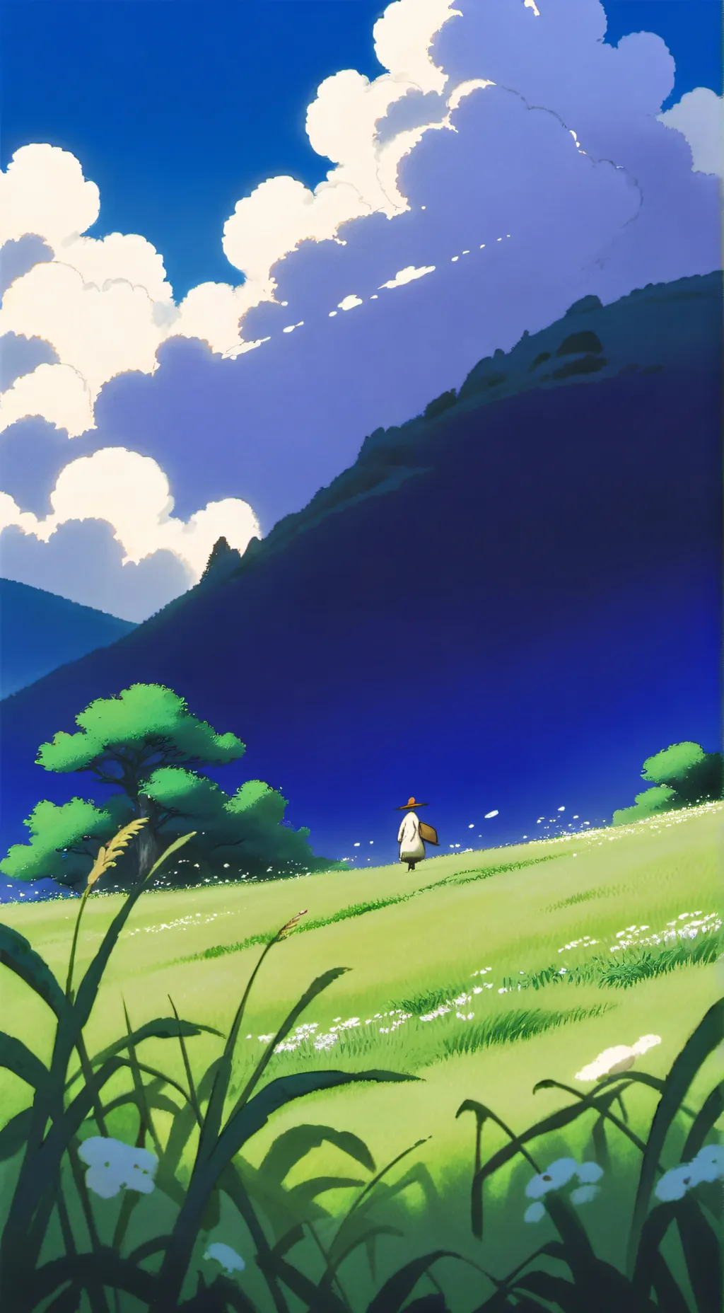 ai character: Grass background
