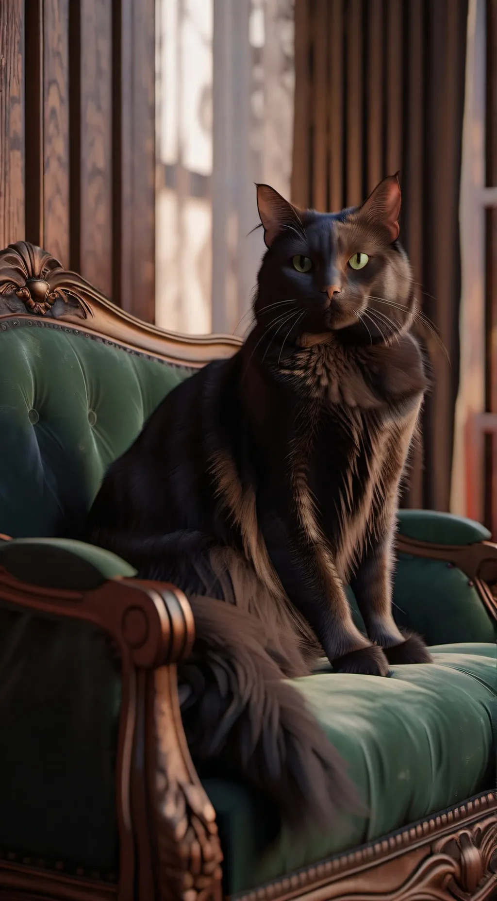 ai character: Black cat background