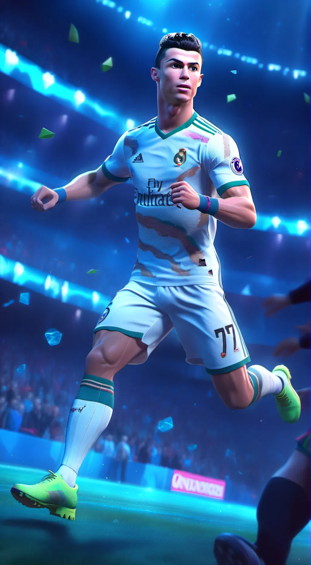 ai character: Cristiano Ronaldo  background