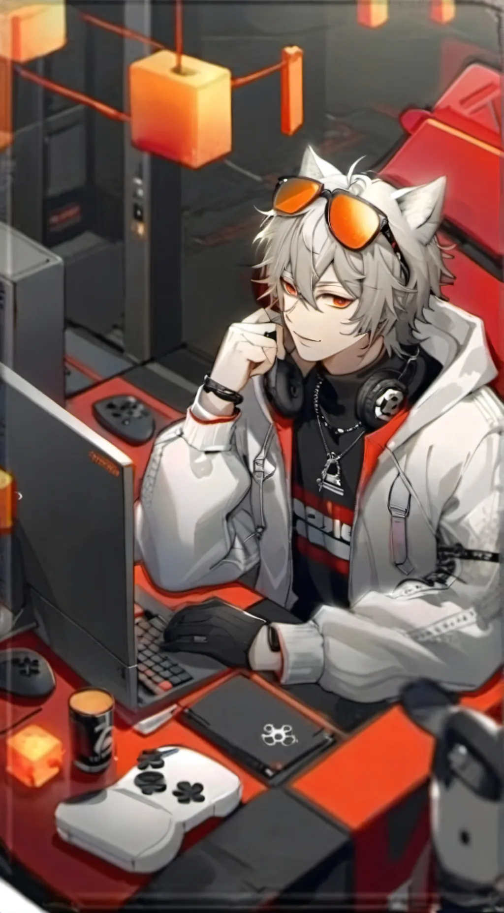 ai character: Axelᰔᩚ☕︎︎☘ background