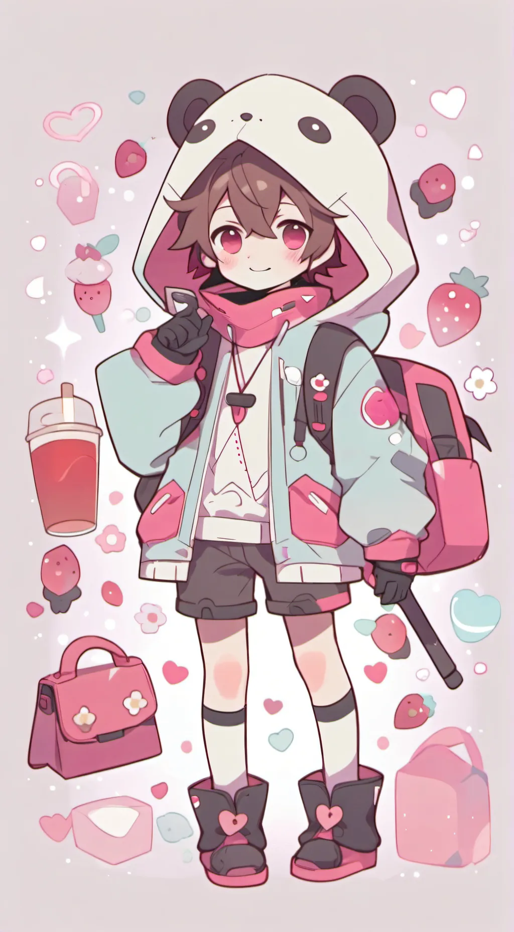 ai character: Хиноки background
