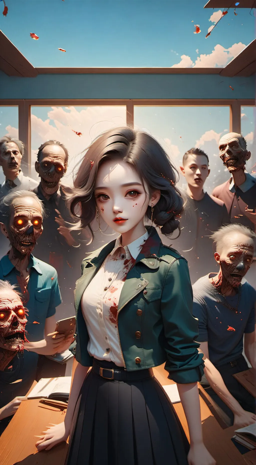 ai character: MHA apocalypse background