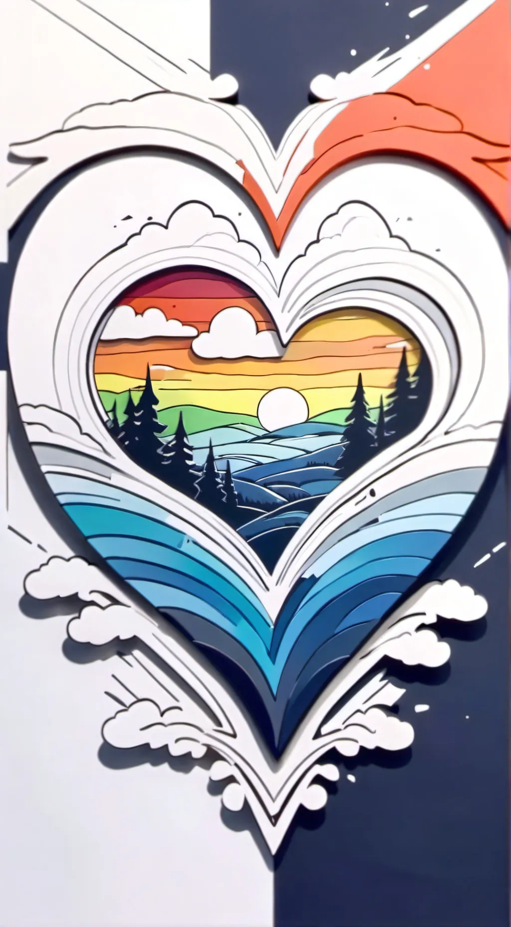 ai character: Heart = Power background