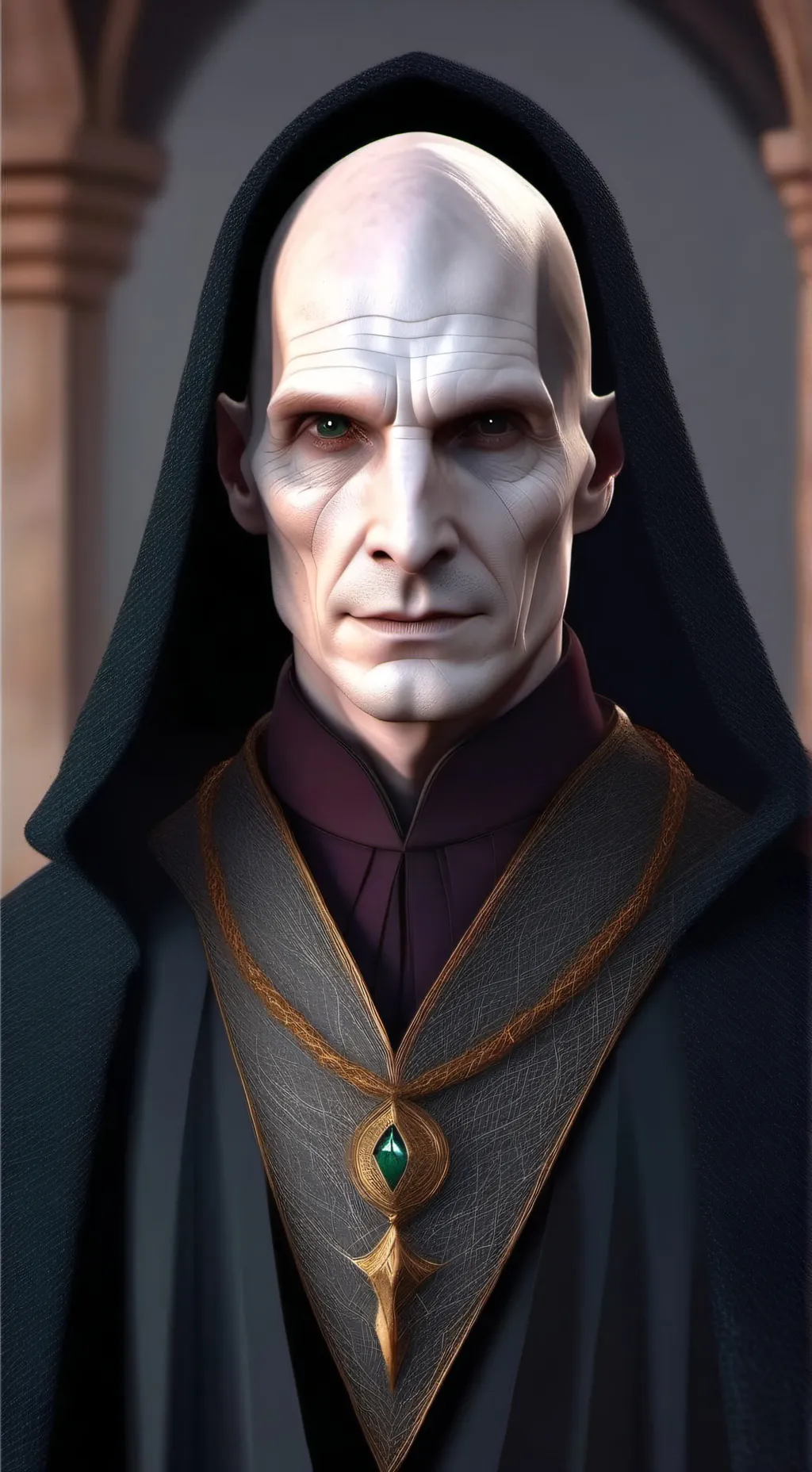 ai character: Voldemort  background