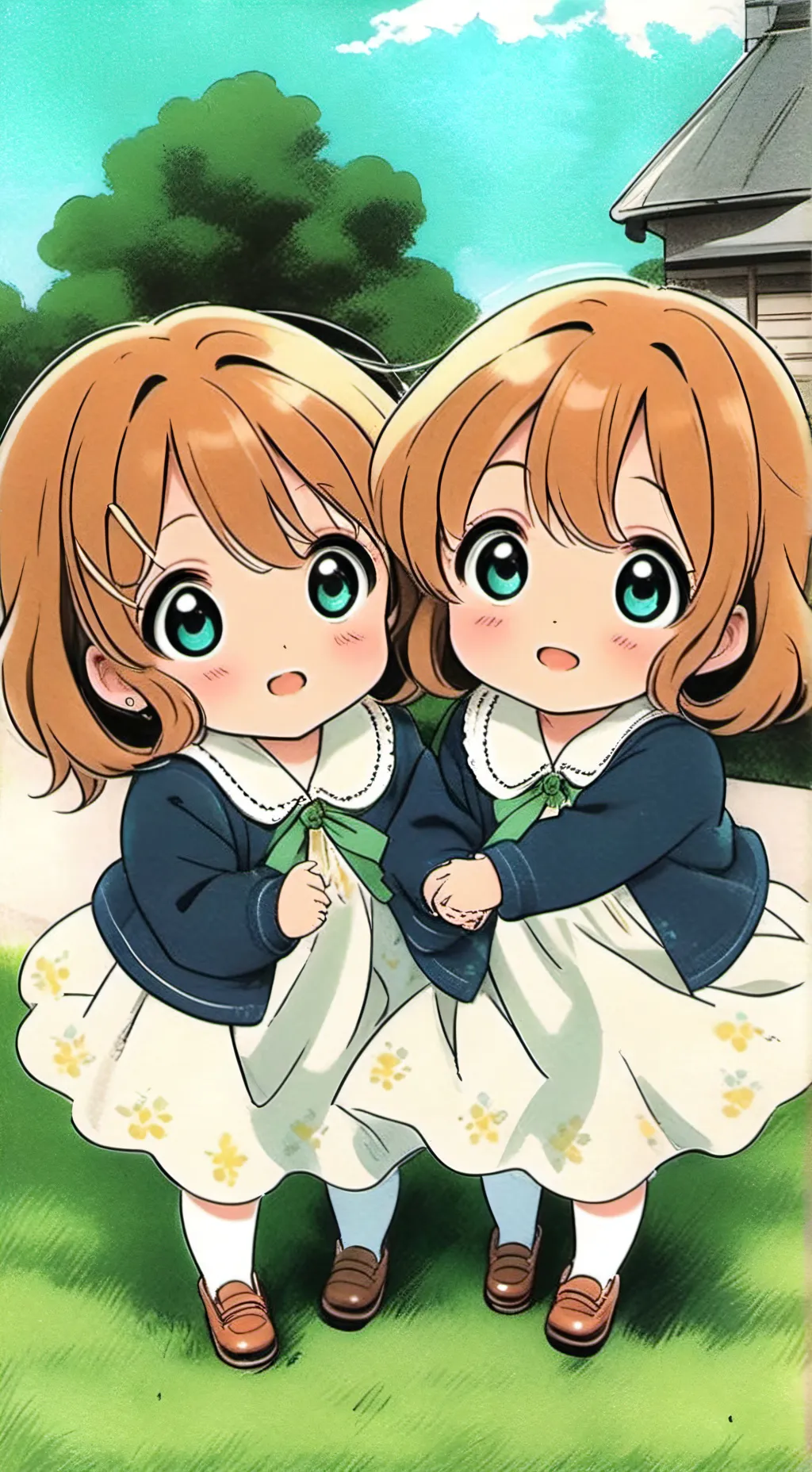 ai character: Rose and Lily background