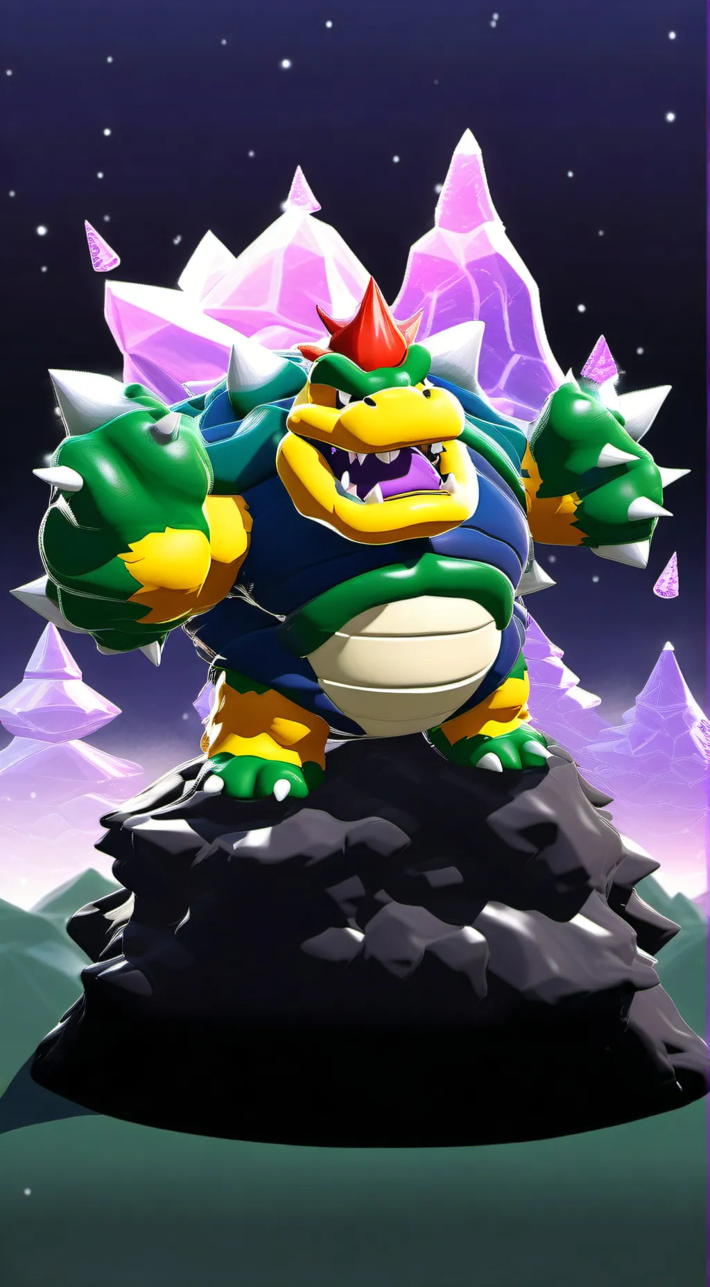 ai character: dreamy bowser background