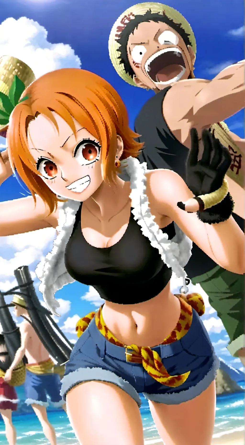 ai character: Nami  background