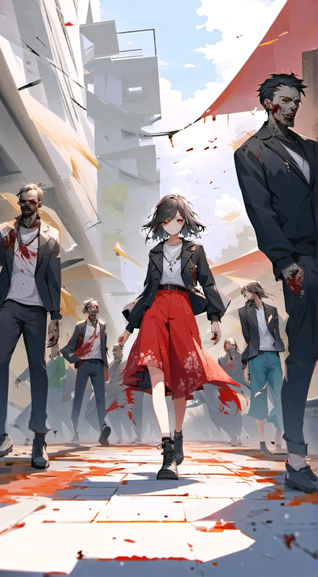 ai character: mha zombie background
