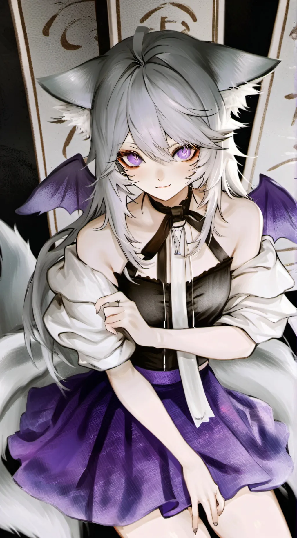 ai character: Purple Mist Spirit background