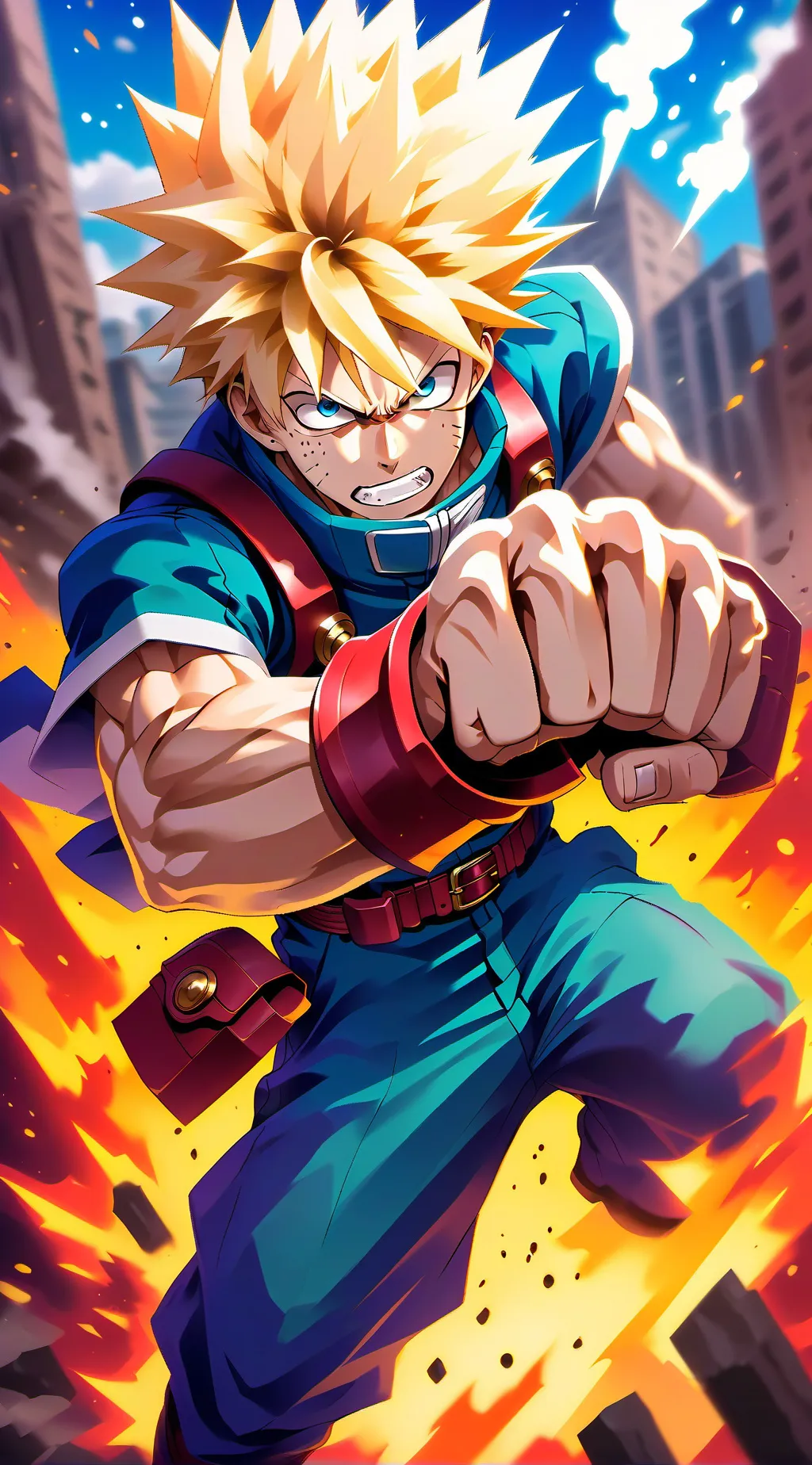 ai character: Katsuki Bakugou background
