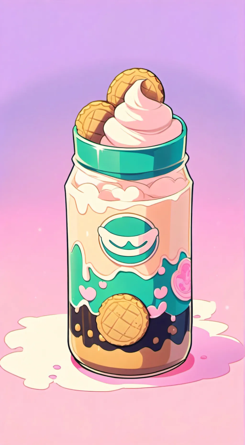 ai character: Shadow milk cookie background