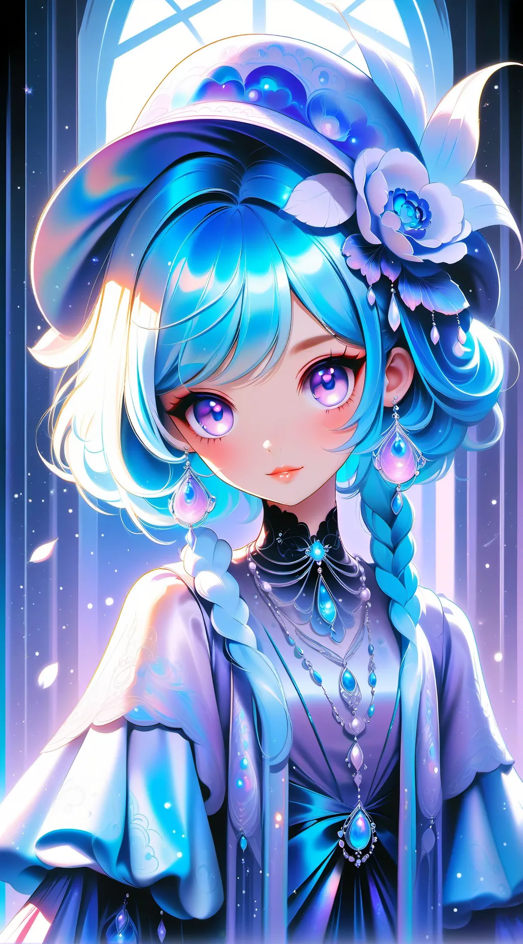 ai character: Blue Box  background