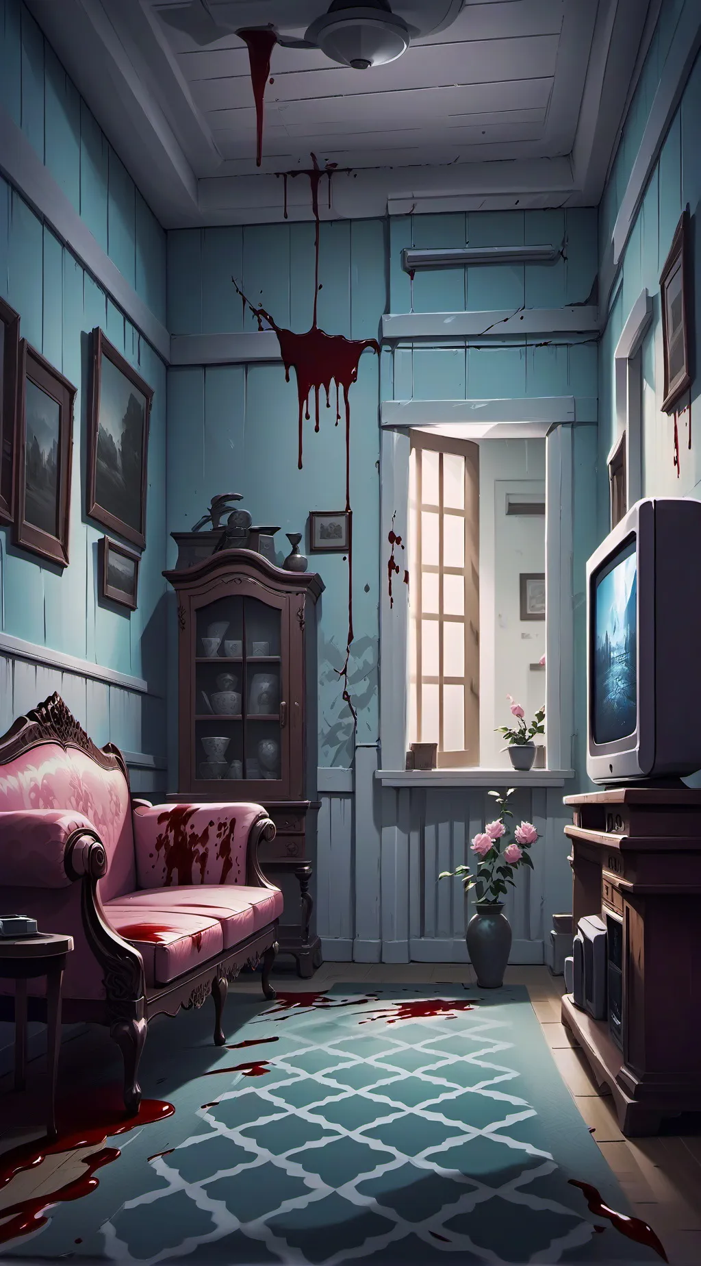 ai character: The Weird House background
