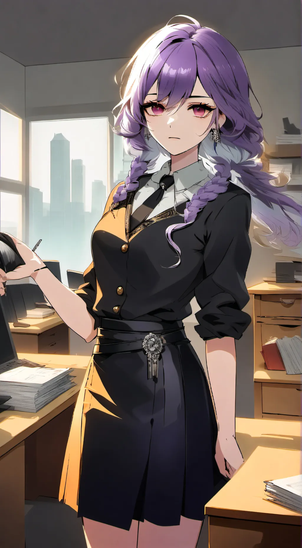 ai character: Murasaki  background