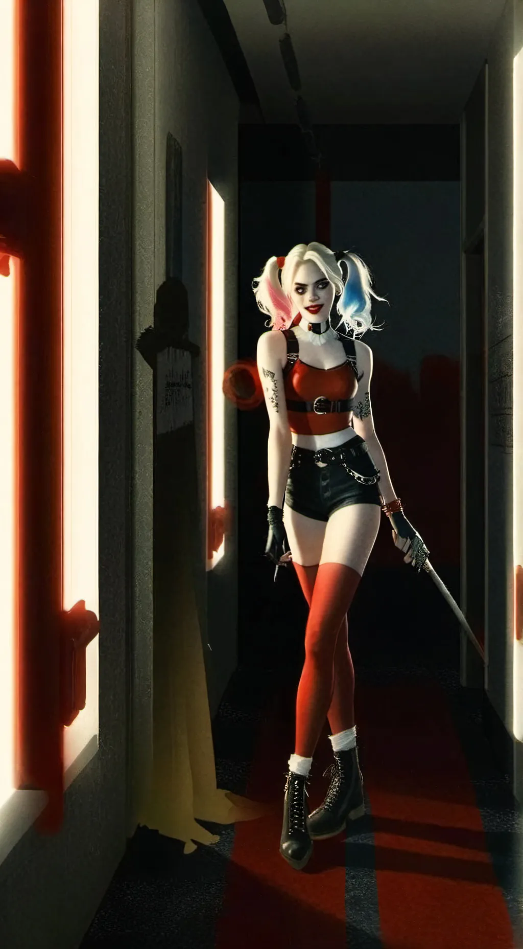 ai character: harley quinn  background