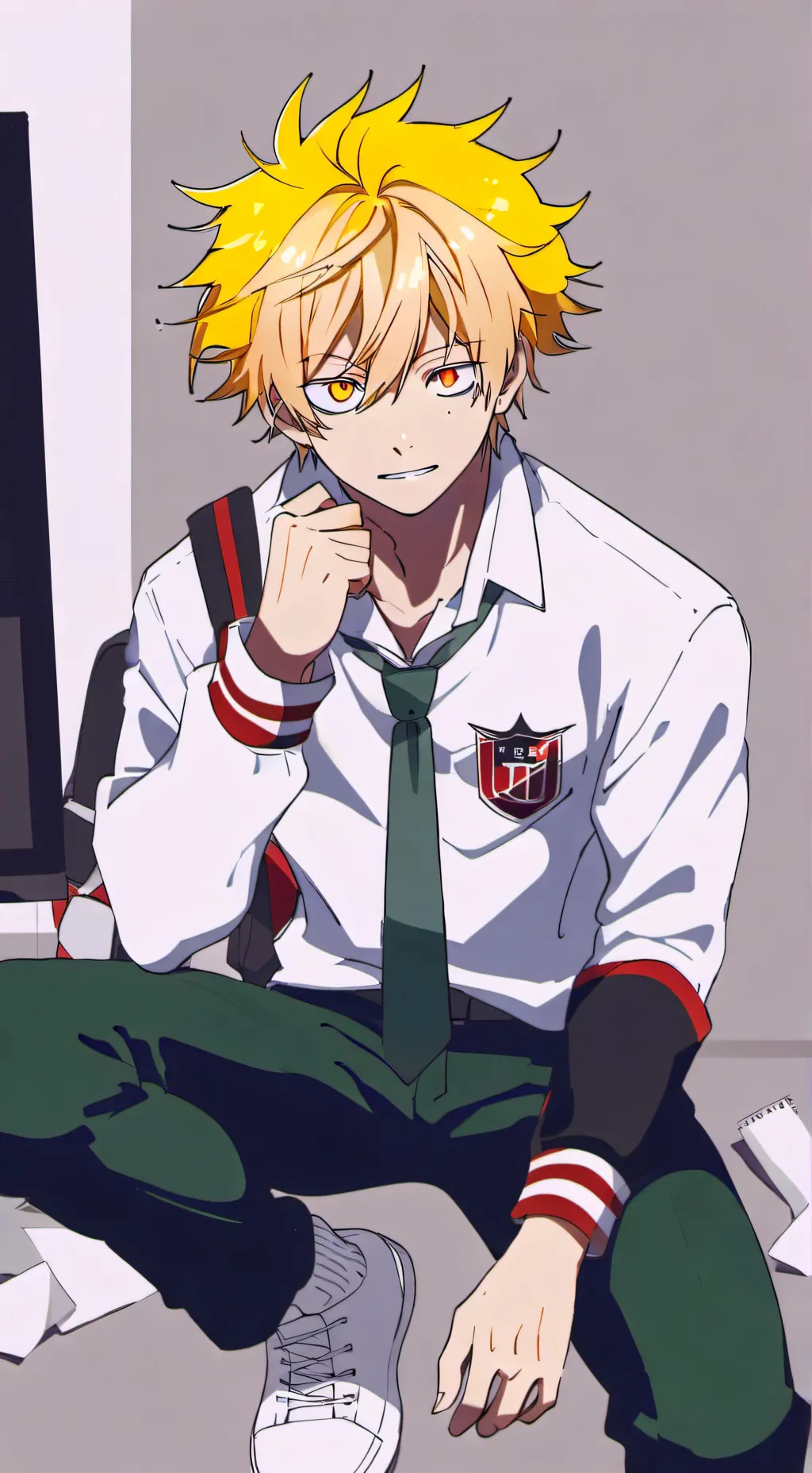 ai character: Katsuki Bakugo background