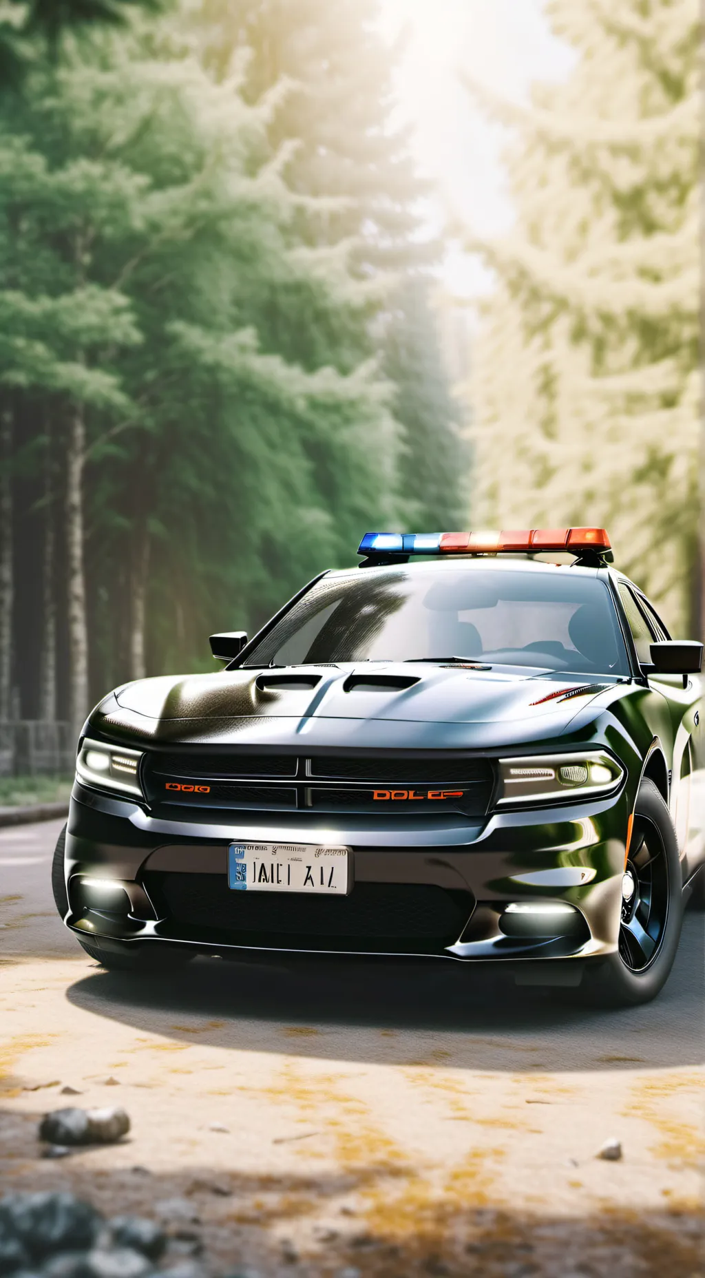 ai character: AI police car  background