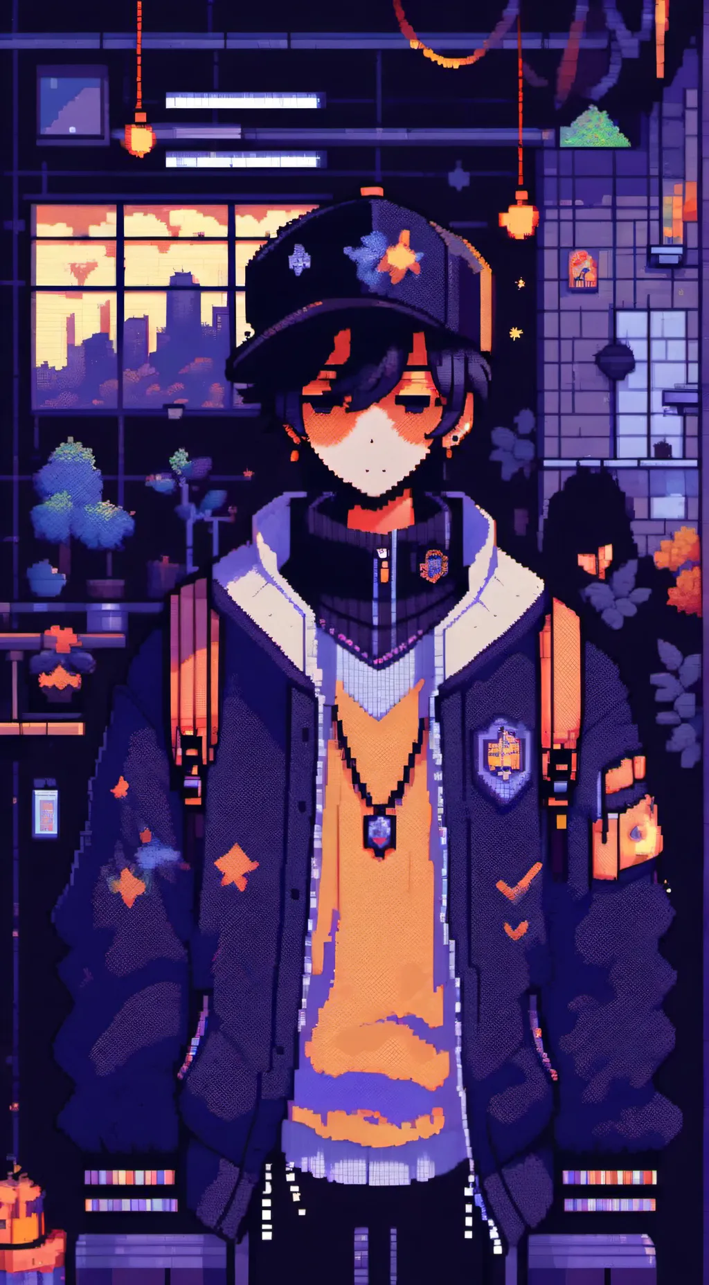 ai character: Rottmnt X school background