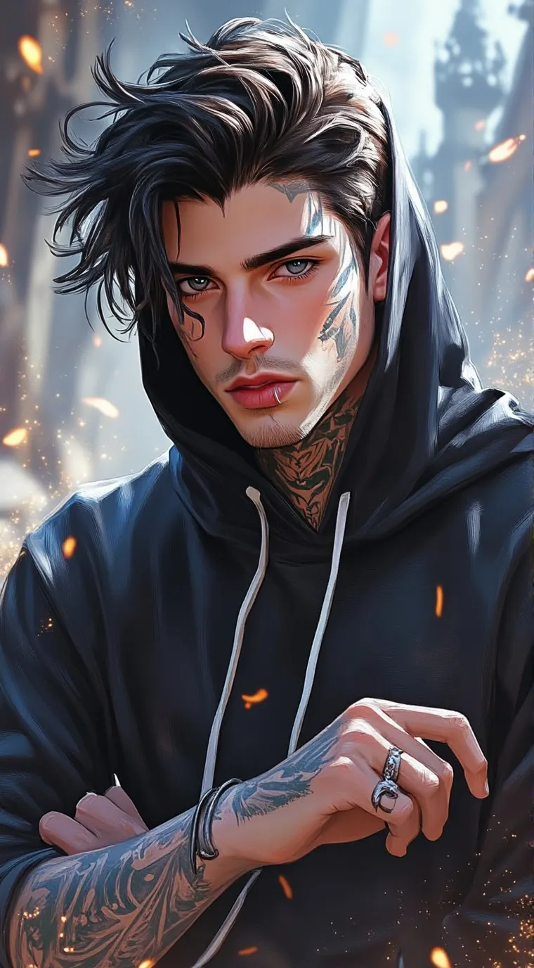 ai character: gang leader soft background