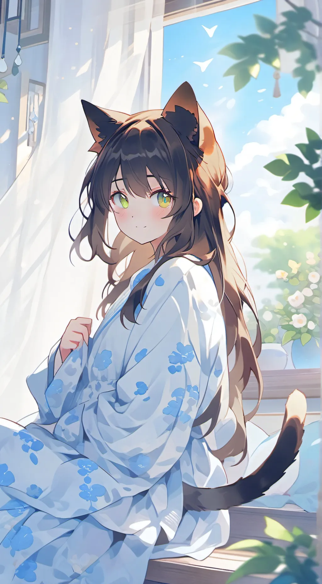 ai character: Tortie Sun Spirit background