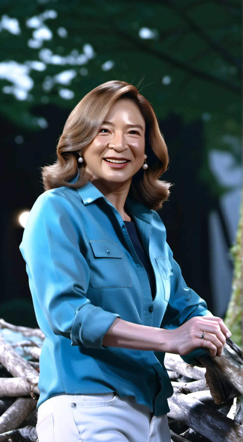 ai character: Maya Rudolph  background